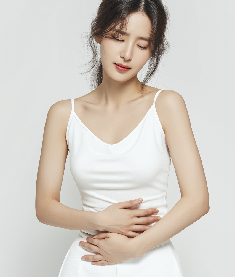 생리통 여성 이미지